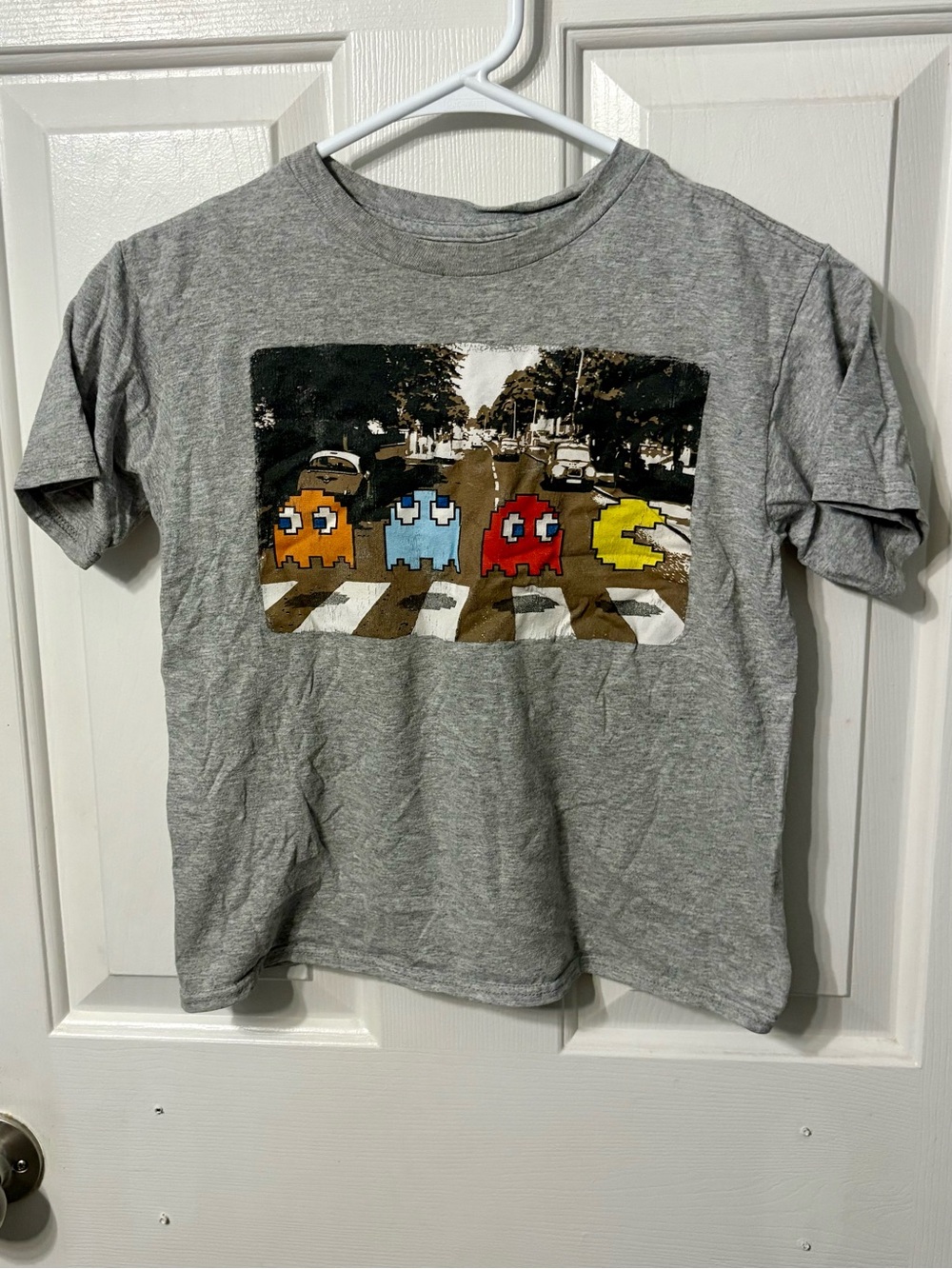 Kids Gray Pac-Man Ghosts Graphic Tee by